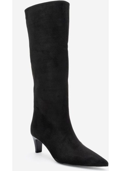 Armelıa Siyah Süet Kadın Kısa Topuklu Çizme modelleri