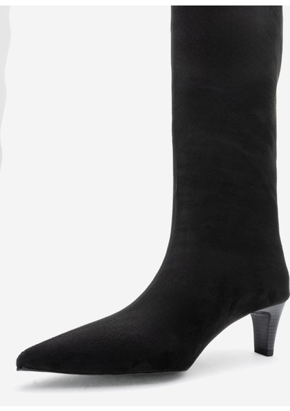 Armelıa Siyah Süet Kadın Kısa Topuklu Çizme fırsatları