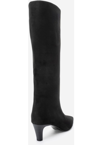 Armelıa Siyah Süet Kadın Kısa Topuklu Çizme indirimleri