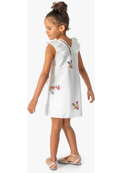 Kız Bebek Kız Çocuk Doğum Günü Parti Düğün Elbise Kısa Kol Kolsuz Nakışlı Çantalı Astarlı fırsatları