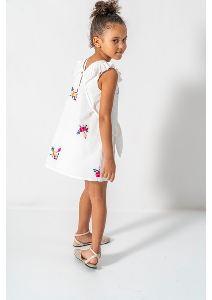 Kız Bebek Kız Çocuk Doğum Günü Parti Düğün Elbise Kısa Kol Kolsuz Nakışlı Çantalı Astarlı indirimleri