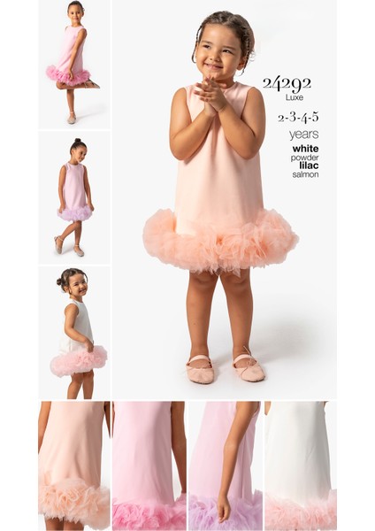 Kız Bebek Kız Çocuk Doğum Günü Parti Düğün Elbise Kısa Kol Kolsuz Fırfırlı Tüllü Tütülü Tütü Astarlı modelleri