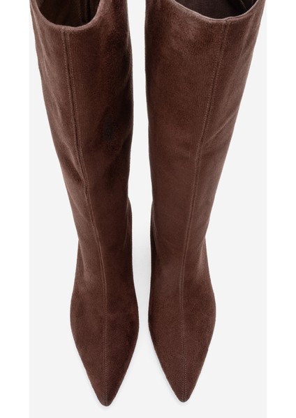 Armelıa Kahverengi Süet Kadın Kısa Topuklu Çizme modelleri