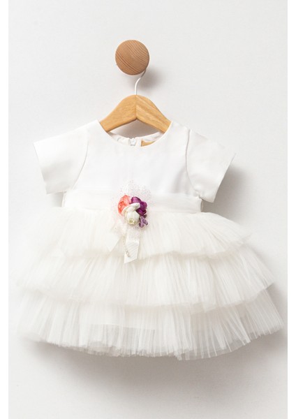 Kız Bebek Kız Çocuk Doğum Günü Parti Düğün Elbise Kısa Kol Kolsuz Fırfırlı Tüllü Tütülü Tütü Astarlı