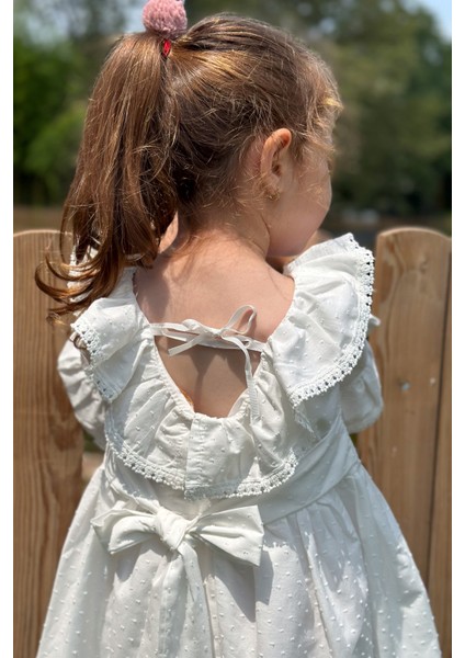 Kız Bebek Elbise Kız Çocuk Elbise Doğum Günü Parti Düğün Elbise Dantelli Kısa Kol astarlı elbise indirimleri