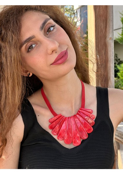 Kemik Desenli Tasarım Kadın Kolye 25 cm modelleri