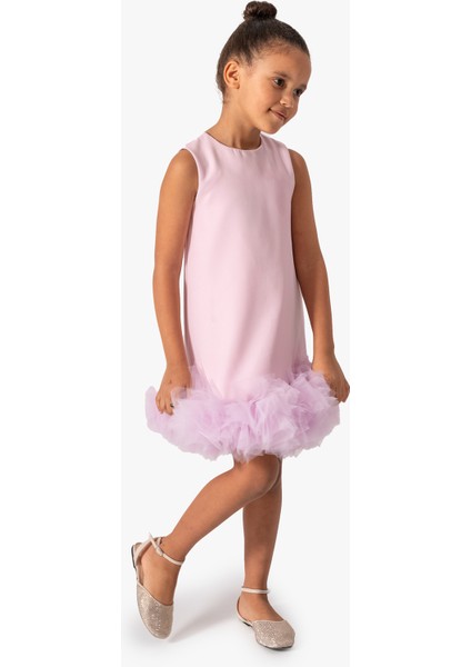 Kız Bebek Kız Çocuk Doğum Günü Parti Düğün Elbise Kısa Kol Kolsuz Fırfırlı Tüllü Tütülü Tütü Astarlı