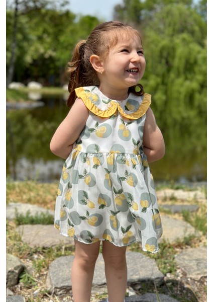 Kız Bebek Elbise Kız Çocuk Elbise Doğum Günü Parti Düğün Elbise Dantelli Kısa Kol astarlı elbise