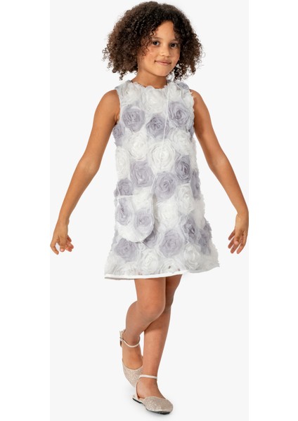 Kız Bebek Kız Çocuk Doğum Günü Parti Düğün Elbise Kısa Kol Çantalı Fırfırlı Tüllü Tütülü Tütü Astarlı