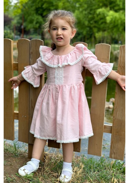 Kız Bebek Elbise Kız Çocuk Elbise Doğum Günü Parti Düğün Elbise Dantelli Kısa Kol astarlı elbise modelleri