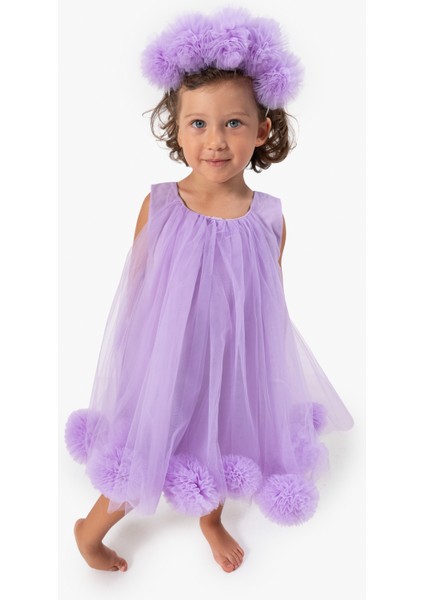 Kız Bebek Elbise Kız Çocuk Elbise Doğum Günü Parti Düğün Elbise Taçlı Kolsuz astarlı elbise modelleri