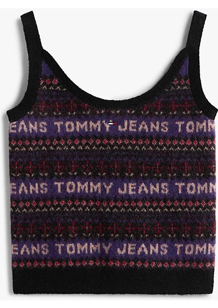 Tjw Fairisle Desenli Kadın Siyah Kazak DW0DW21692BDS indirimleri