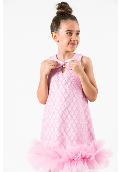 Kız Bebek Kız Çocuk Doğum Günü Parti Düğün Elbise Kısa Kol Çantalı Fırfırlı Tüllü Tütülü Tütü Astarlı modelleri