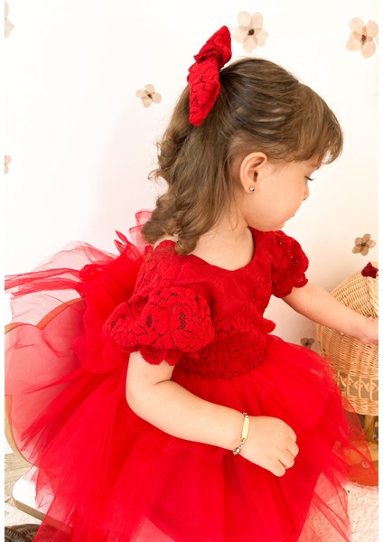 Kız Bebek Elbise Kız Çocuk Elbise Doğum Günü Parti Düğün Elbise Dantelli Kısa Kol astarlı elbise modelleri