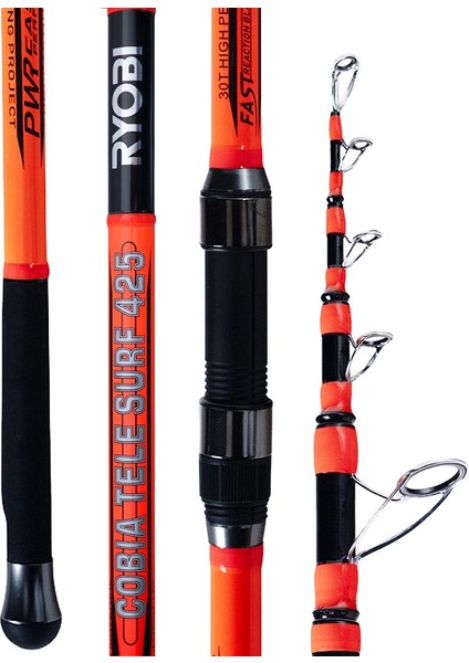 Cobia 4.25M 100-300GR Teleskopik Surf Olta Kamışı