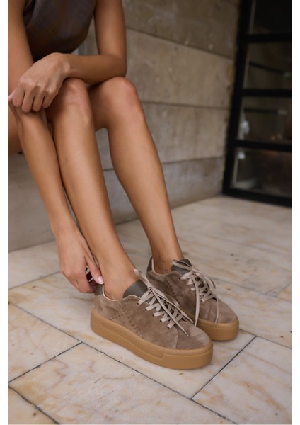 Jenny Kadin Vızon Gercek Deri 5 cm Taban Sneaker fiyatları