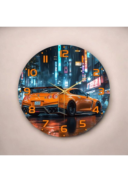 Araba Renkli Baskı Desenli Sayılı Hediyelik Ahşap Sessiz Tablo Duvar Saati fiyatları
