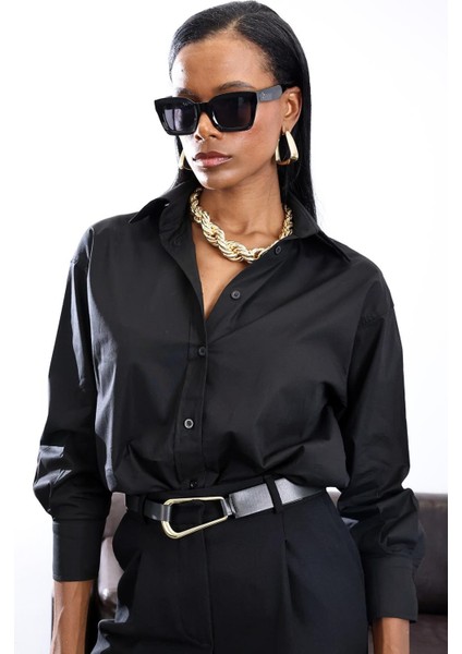 Siyah Regular Kesim Gömlek 4094 modelleri