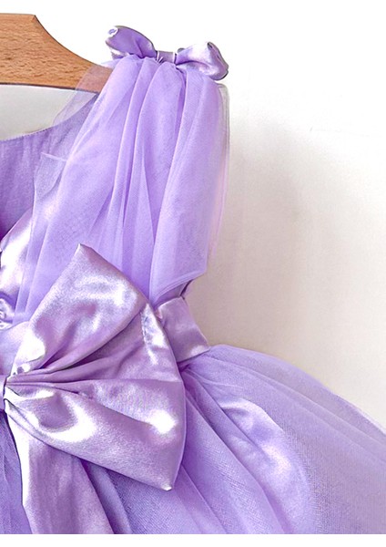 Kız Bebek Kız Çocuk Doğum Günü Parti Düğün Elbise Balonkol Fiyonklu Tüllü Tütü Astarlı modelleri