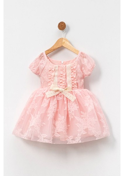 Kız Bebek Kız Çocuk Doğum Günü Parti Düğün Elbise Kısa Kol Dantelli Astarlı Elbise fırsatları