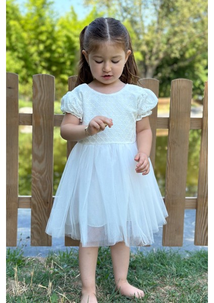 Kız Bebek Elbise Kız Çocuk Elbise Doğum Günü Parti Düğün Elbise Dantelli Kısa Kol astarlı elbise modelleri