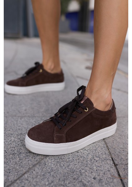 Escape Kadın Siyah Gercek Deri Bagcıklı Sneaker