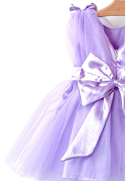 Kız Bebek Kız Çocuk Doğum Günü Parti Düğün Elbise Balonkol Fiyonklu Tüllü Tütü Astarlı fırsatları