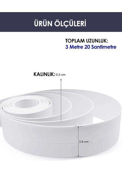 3.2 mt Su Sızdırmaz Geçirmez Bant Lavabo Küvet Tezgah Kenar Bandı Banyo Mutfak Pencere Yalıtım Bandı modelleri