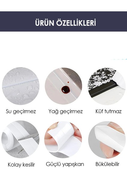 3.2 mt Su Sızdırmaz Geçirmez Bant Lavabo Küvet Tezgah Kenar Bandı Banyo Mutfak Pencere Yalıtım Bandı fırsatları