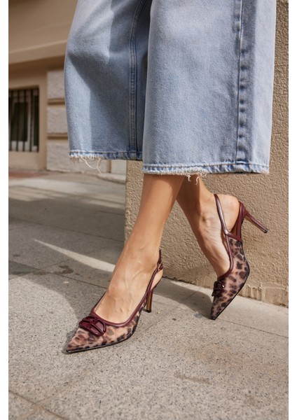 Toronto Kadin Bej Leoapar Detay Topuklu Ayakkabi