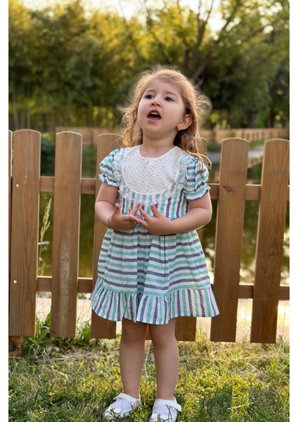 Kız Bebek Elbise Kız Çocuk Elbise Doğum Günü Parti Düğün Elbise Dantelli Kısa Kol astarlı elbise
