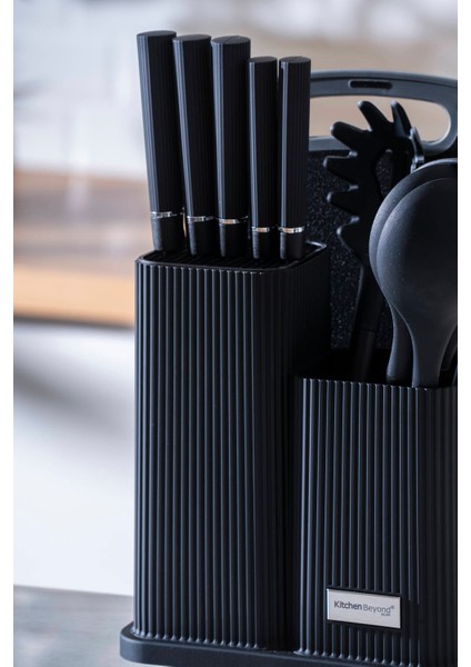 Cooper 12 Parça Standlı Kesme Tahtası Servis ve Bıçak Seti fiyatları