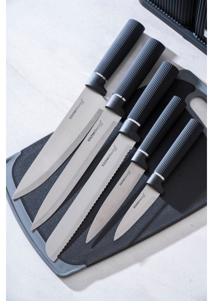 Cooper 12 Parça Standlı Kesme Tahtası Servis ve Bıçak Seti indirimleri