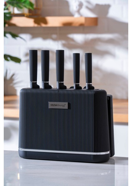 Cooper 10 Parça Standlı Kesme Tahtası ve Bıçak Seti