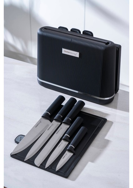 Cooper 10 Parça Standlı Kesme Tahtası ve Bıçak Seti modelleri