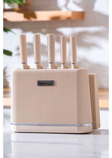 Cooper 10 Parça Standlı Kesme Tahtası ve Bıçak Seti