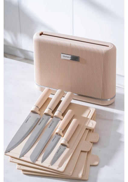 Cooper 10 Parça Standlı Kesme Tahtası ve Bıçak Seti modelleri