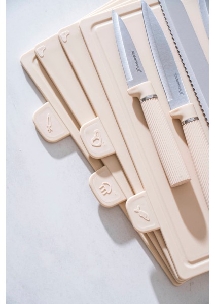 Cooper 10 Parça Standlı Kesme Tahtası ve Bıçak Seti