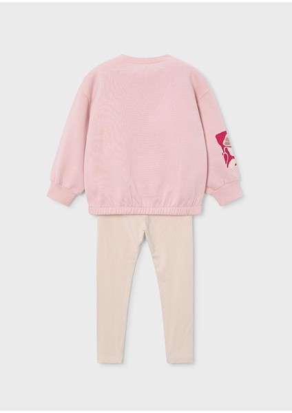 4726-53 Kız Çocuk Ekru-Pembe Taytlı Takım modelleri