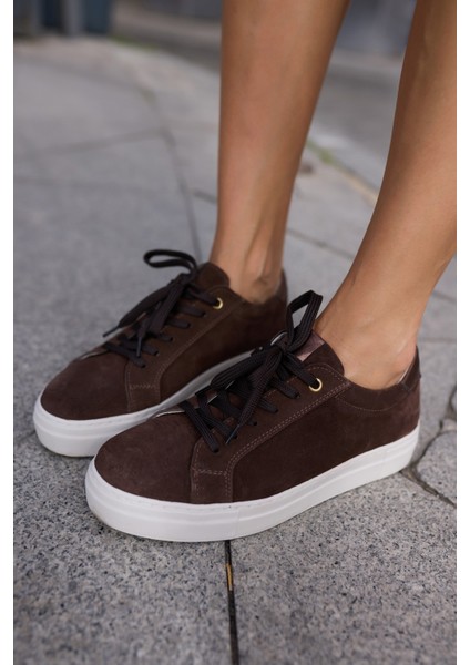 Escape Kadın Siyah Gercek Deri Bagcıklı Sneaker