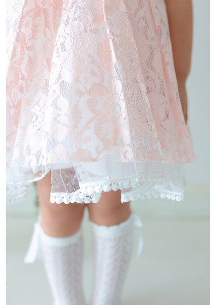 Kız Bebek Elbise Kız Çocuk Elbise Doğum Günü Parti Düğün Elbise Dantelli Kısa Kol astarlı elbise indirimleri