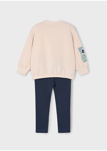 4726-52 Kız Çocuk Ekru-Indigo Taytlı Takım modelleri