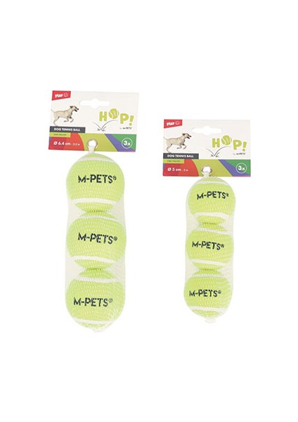 Hop Tenis Topu Köpek Oyuncağı Sarı 3'lü 6,4 cm modelleri