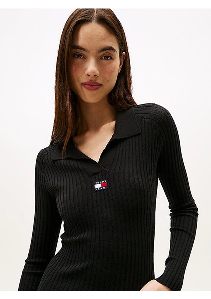 Tjw Yakalı Armalı Kadın Siyah Elbise DW0DW22183BDS fiyatları