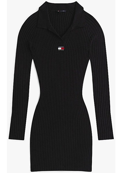 Tjw Yakalı Armalı Kadın Siyah Elbise DW0DW22183BDS indirimleri