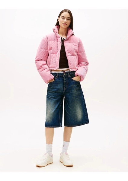 Tjw Kadife Şişme Kadın Pembe Ceket DW0DW21658THC