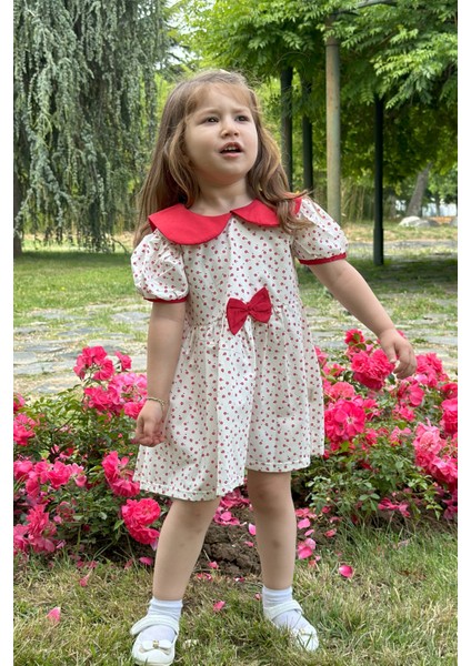 Kız Bebek Elbise Kız Çocuk Elbise Doğum Günü Parti Düğün Elbise Dantelli Kısa Kol astarlı elbise