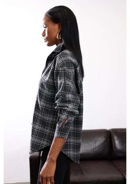 Antrasit Ekose Desenli Gömlek indirimleri