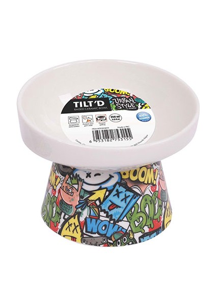 Urban Style Seramik Kedi Mama ve Su Kabı Color Mix 350 ml 14,5X14,5X11,5 cm fiyatları