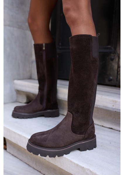 Dalila Kadın Siyah Gercek Deri Arka Lastık Fermuar Detay Xl Eva Taban Çizme indirimleri